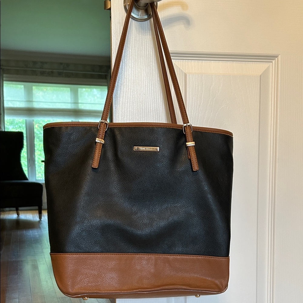 Nine West Black and Tan Tote Bag